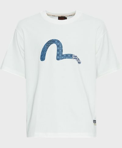 EVISU T-shirts SEAGULL PRINT PINS TEE 2ESHTM4TS7068 Hvid